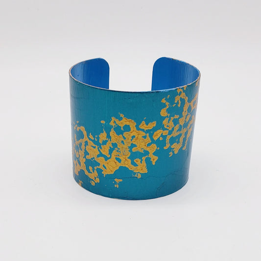 Hand Painted Solid Copper Cuff Bracelet